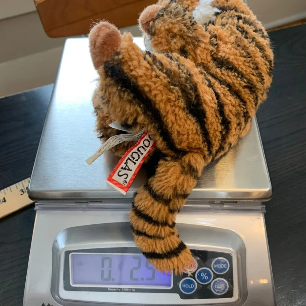 Douglas Cuddle Toys Tiger Plush Stuffed Animal Orange Black Striped 8‎ Inch